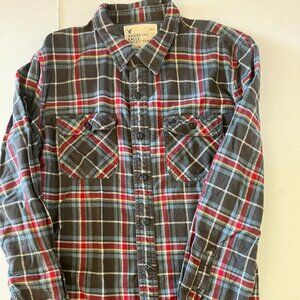 AMERICAN EAGLE MEN'S FLANNEL SHIRT